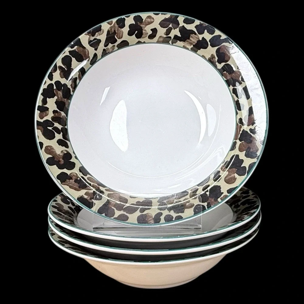 Vitromaster Jungle Animal Print Cereal Bowl 7.25